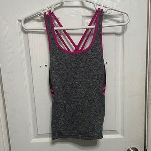 Riva USA Gray and Pink Tank Top